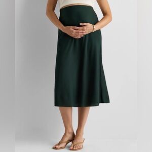 Quince Stretch Silk Maternity Skirt